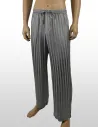 Pantalon Lounge de Seda inSilk Jacquard Stripe Steelgrey